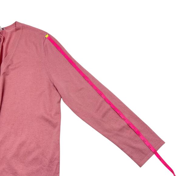 J. Jill Womens Pink Wool Blend Soft Knit Coastal Sweater Cardigan Sz XL - Picture 12 of 13